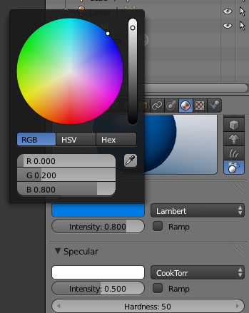 Property Panel After Material Color Pinwheel