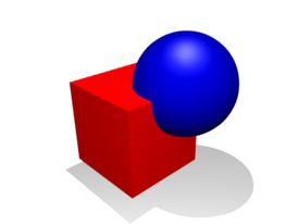Union of a cube and sphere (Wikipedia)