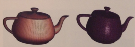 Two teapots demonstrating normal mapping