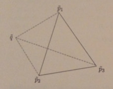 Point outside a triangle