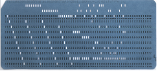 Picture of a Blue Punch Card