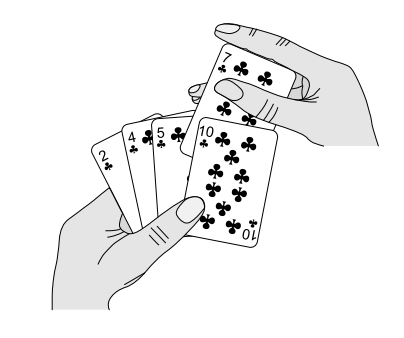 Sorting playing cards images
