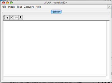 Build Automata Area Window of JFLAP