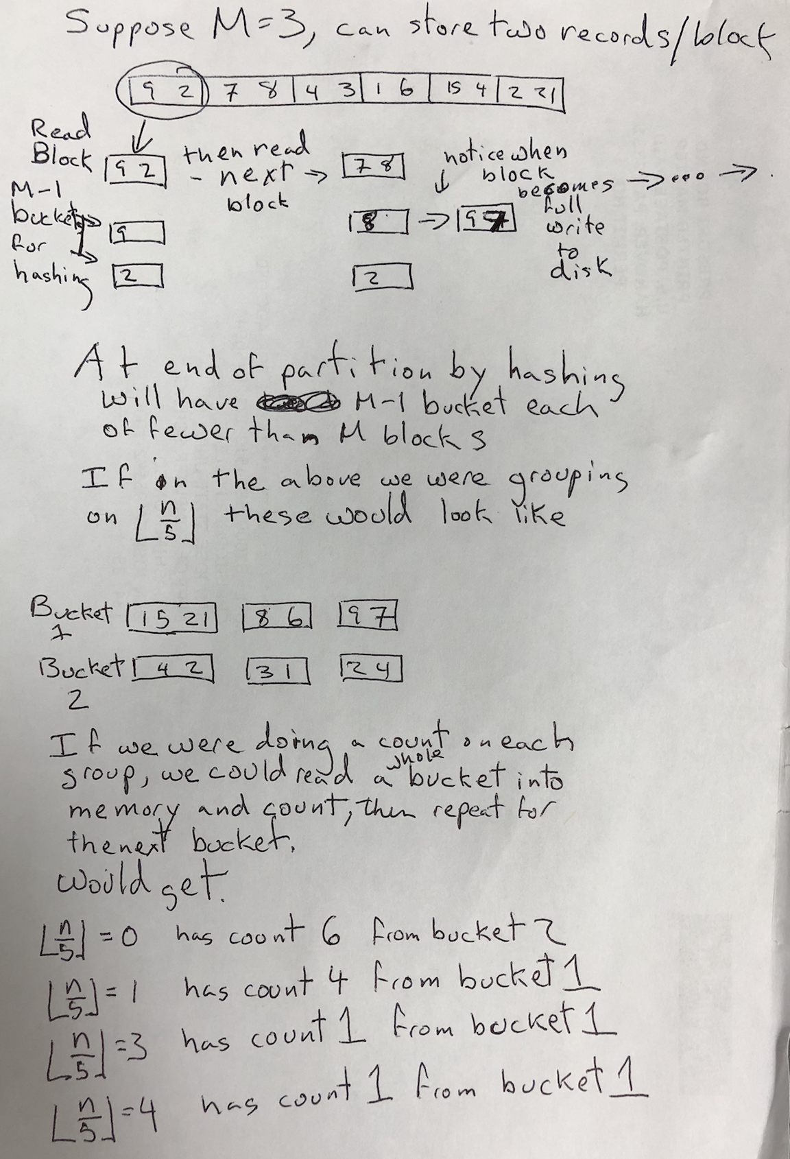 Two Pass Group By Hash Example