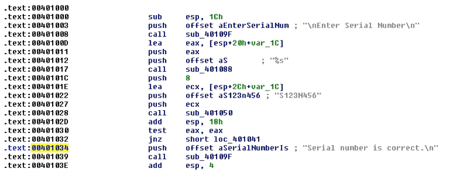 Disassemble Overflow Code