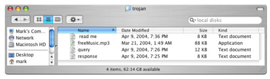 Mac Trojan Folder View