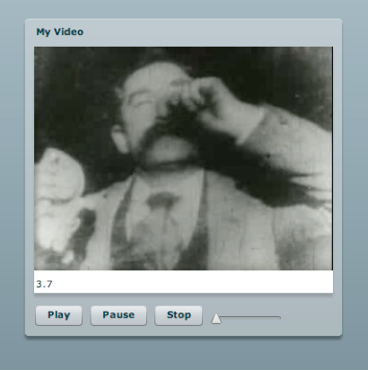 An Screenshot of Fred Ott's Sneeze -- the first copyrighted film (1891) 