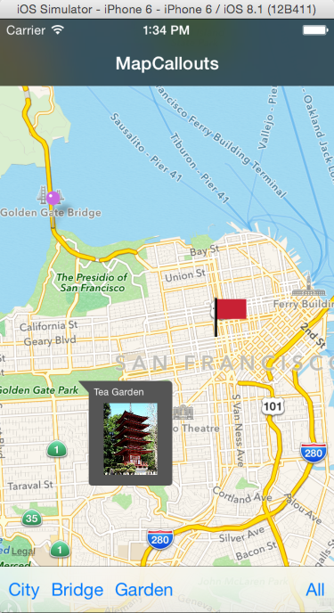 MapCallout App Screenshot