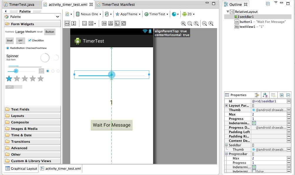 Image of main layout in Layout Editor