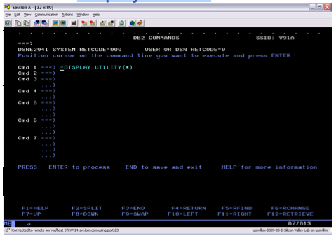 screenshot of display buffer command