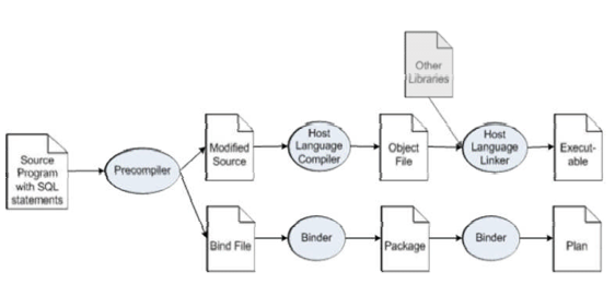 steps to prepare embedded SQL