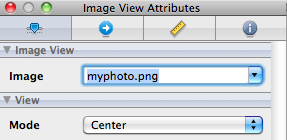 Screenshot of Image View in Interface Builder
