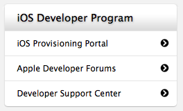 iOS Developer Portal link