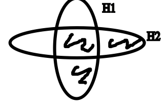 Two ellipses which cannot represent a shaded region