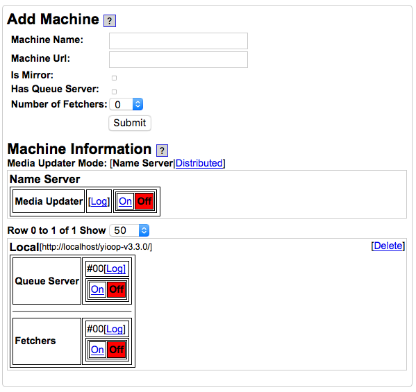 GUI for managing Queue Servers and Fetchers