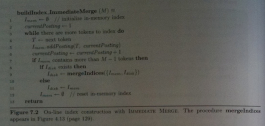 Pseudo-code for immediate merge