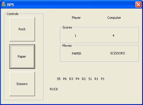 MFC Rock Paper Scissors Screenshot