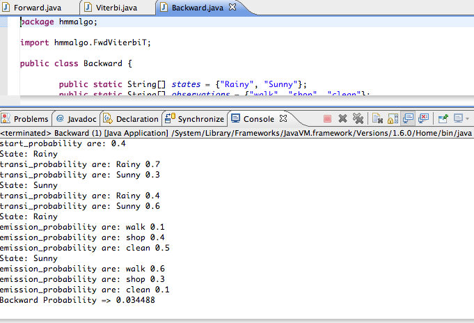 Picture of running Backward.java