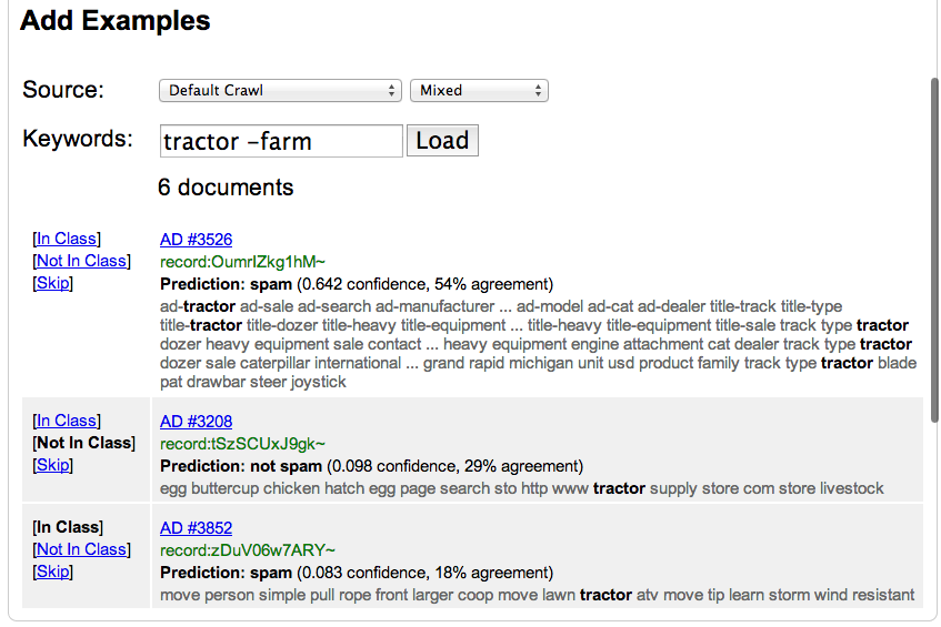 loading in potential examples