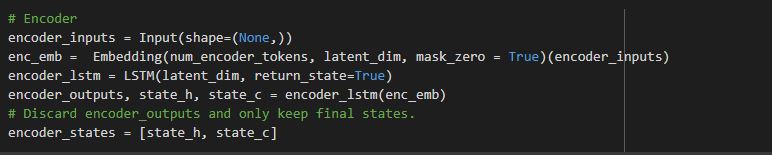 Model encoder implementation