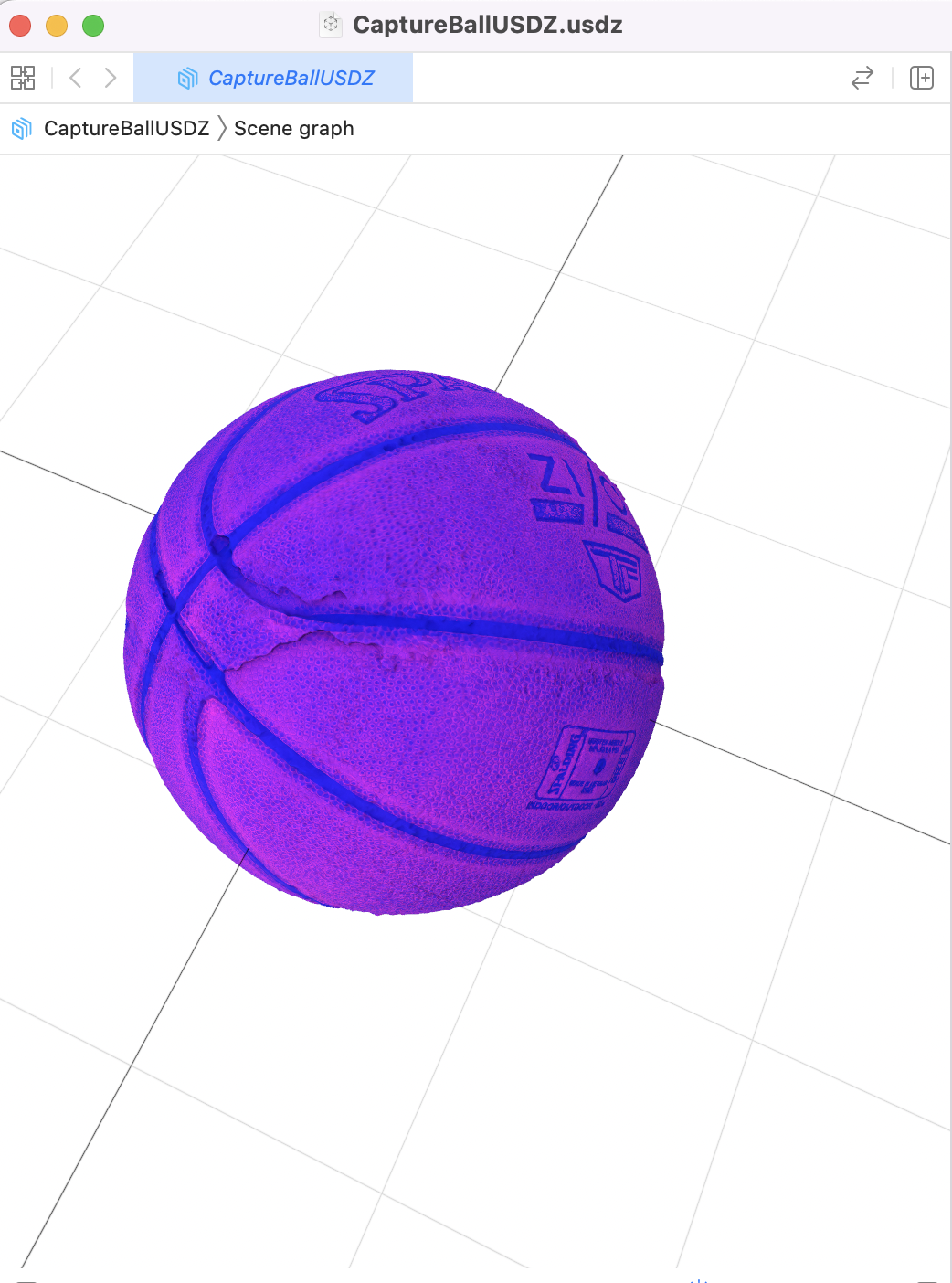 Mesh of the basketball