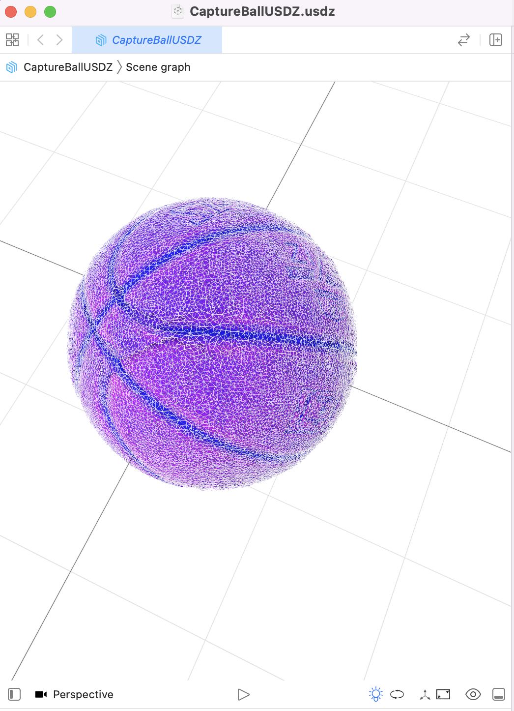 3D mesh of the basketball