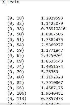 Neural network Xtrain