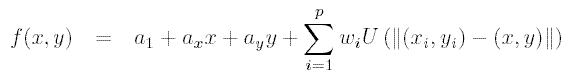 Thin Plate Spline Mapping Function