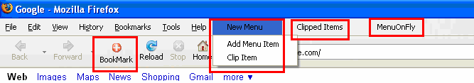 New Toolbar and Menu bar