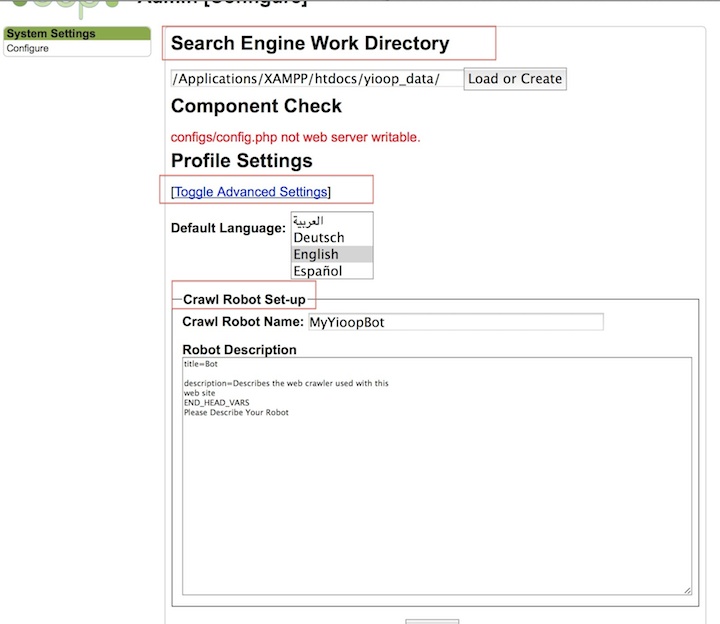 Yioop_configure