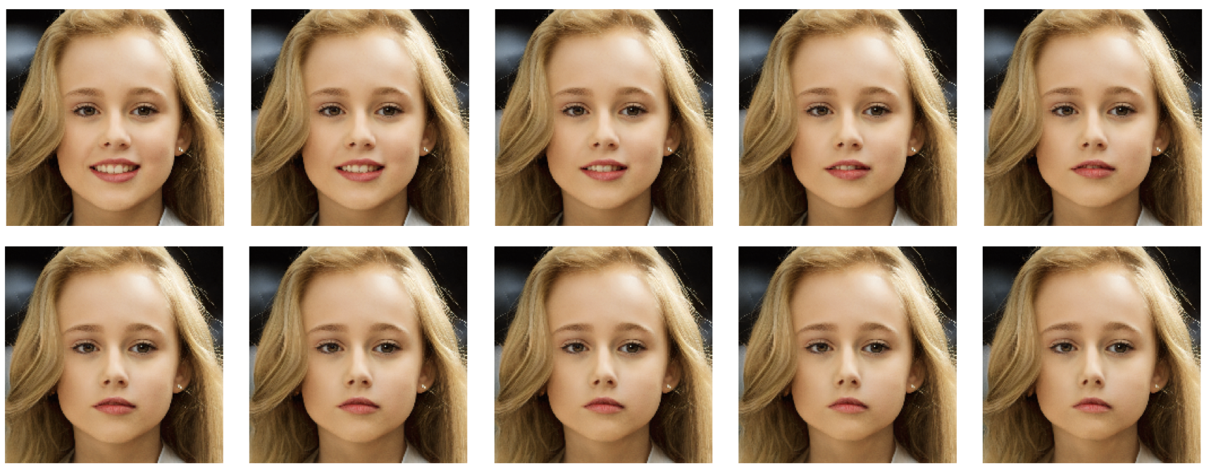 Keyframe Interpolation of a Girl's Face