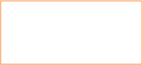 One pixel width orange colored outline of a rectange on a white background.