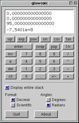 Third screenshot of the GLOW Graphical User Interface widget set.