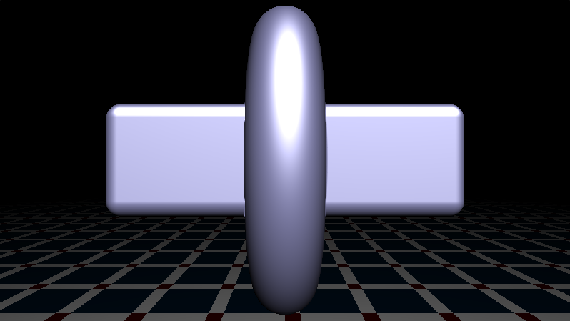 Screenshot of an OpenGL shader that demonstrates raymarching.