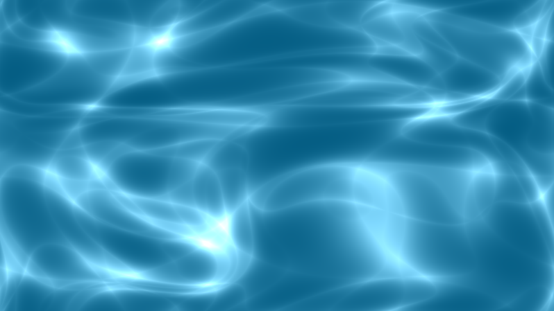 Screenshot of an OpenGL shader that simulates light reflecting off the bottom of a pool.