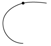 Image of two curves joined with C2 continuity.