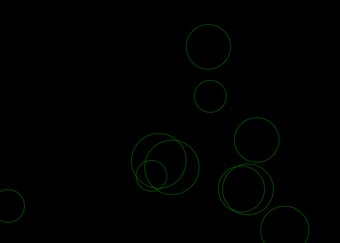 Screenshot of circles. The circles represent arbitrary blobs.