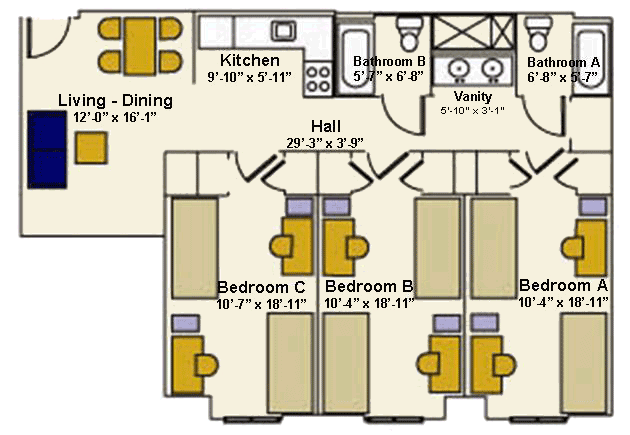 3 bedroom apartment