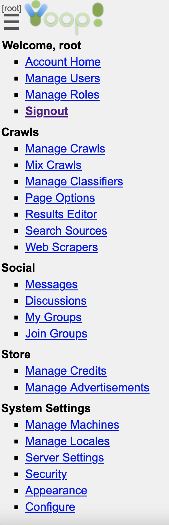 Activity Menu
