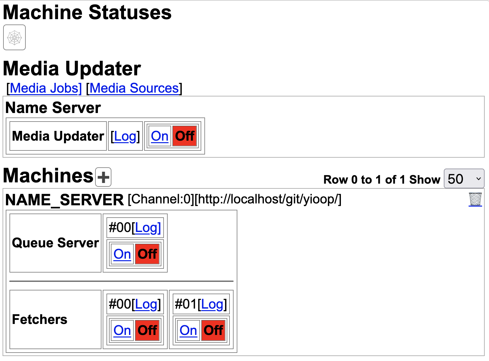 GUI for managing Queue Servers and Fetchers