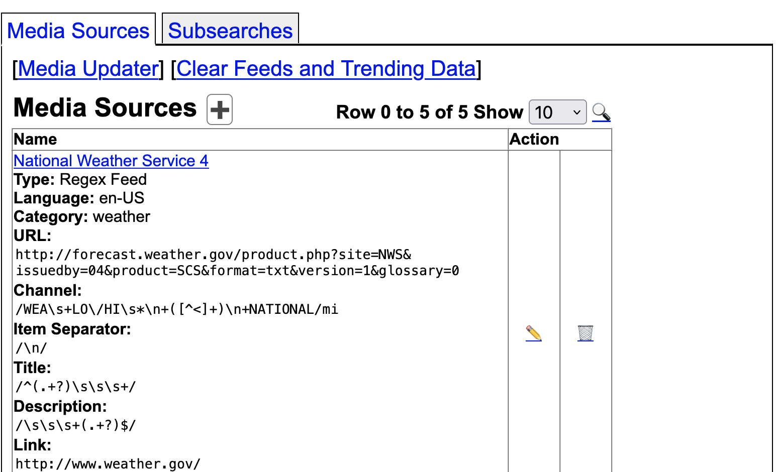 Search Sources Activity