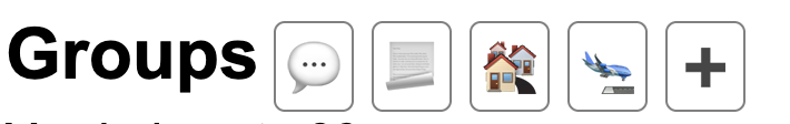 Social Activities Buttons