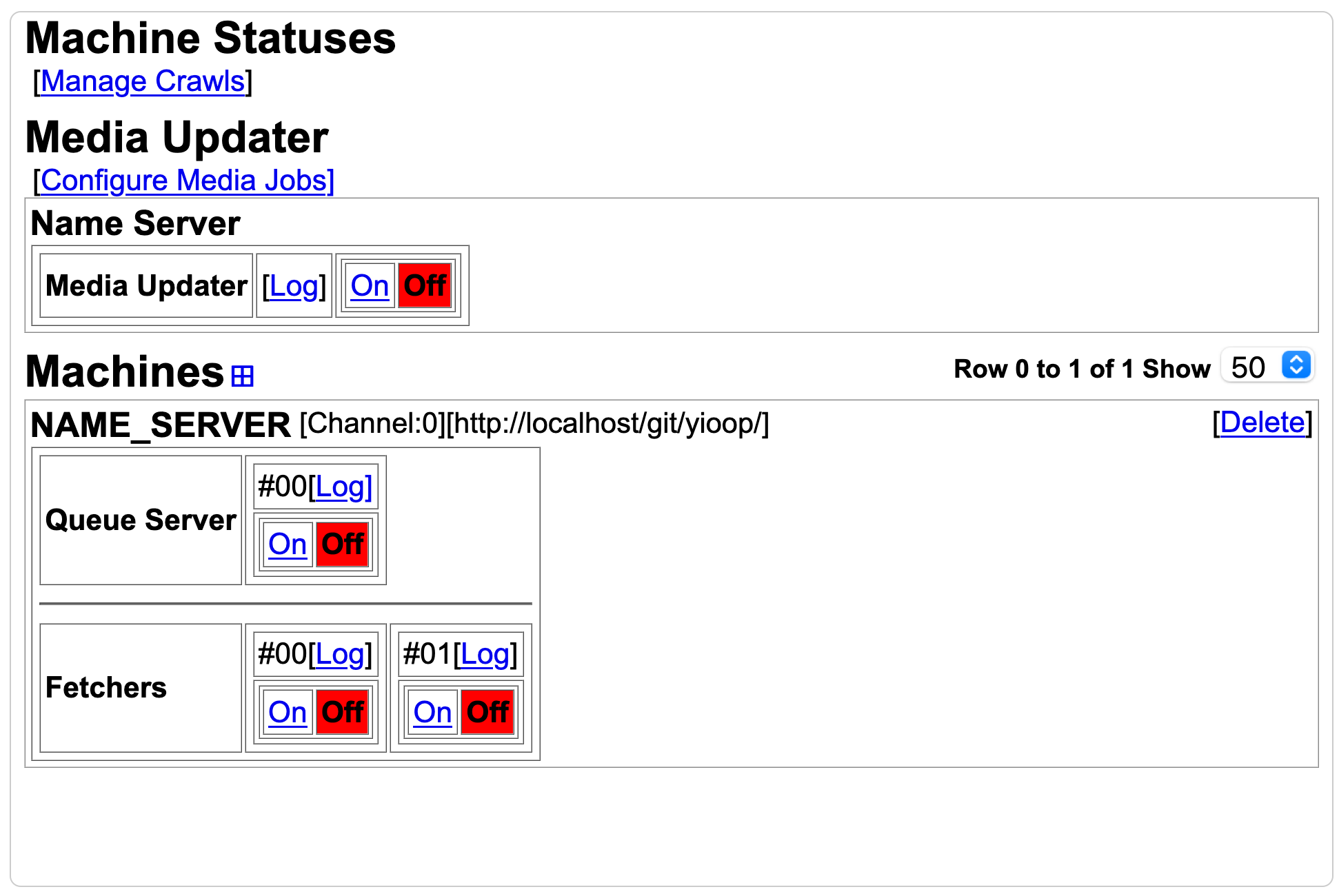 GUI for managing Queue Servers and Fetchers